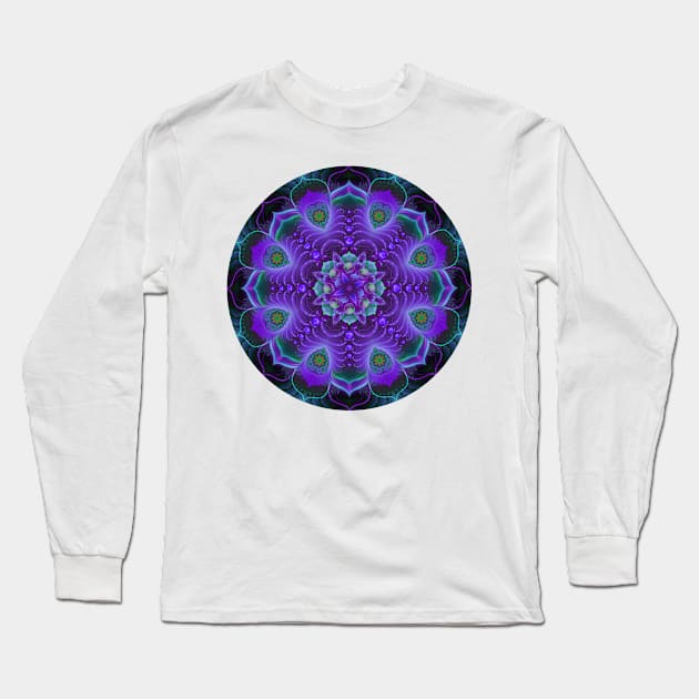 Mandala Magic - Purple Delight-3-24-2023 Long Sleeve T-Shirt by Mandala Magic